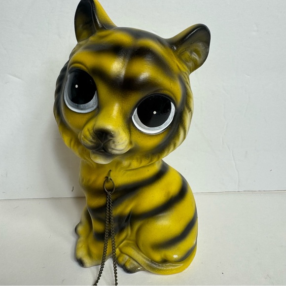 Vintage Rossini Big Eye Orange Black Striped tiger with Chain. - Picture 1 of 13